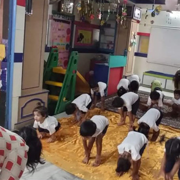 Happy students at a school event